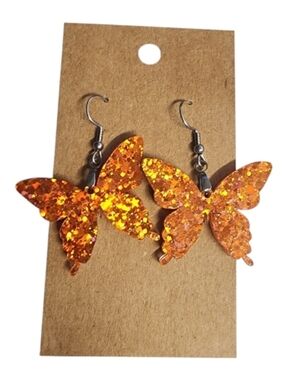 Citrus Spark Flutter Acrylic Drop Earrings